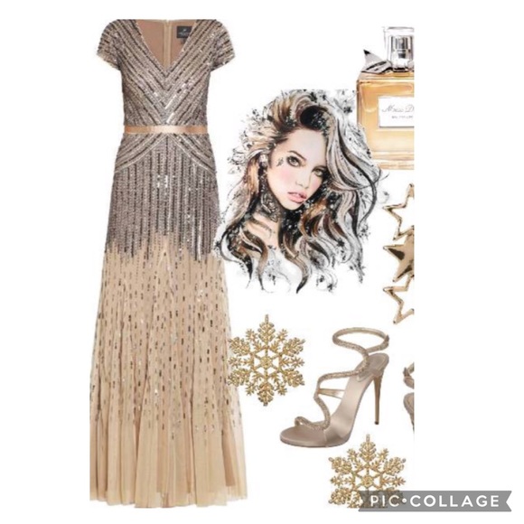 Adrianna Papell embellished beaded dress - Picture 5 of 11